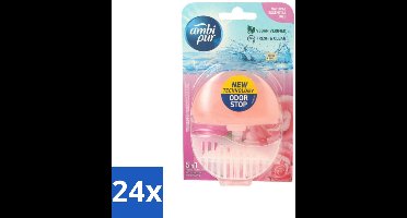 24 x Ambi Pur Toiletblok Starterkit 5in1 Wild Rose & Pink Grapefruit - Toiletblok - Toilet Reiniging - Langdurige Geur - Anti-kalk - Super Shine