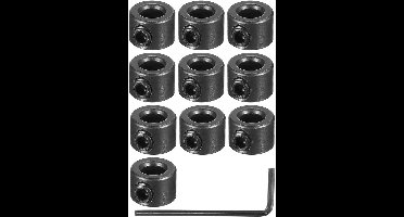KARZO - Bore 3/16 Inch Golfkraag 12mm OD 8mm Dik - 10 Stuks Carbon Staal Met Sleutel