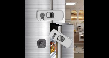 Unyqoos® Set van twee multifunctionele kindersloten voor koelkasten en kasten