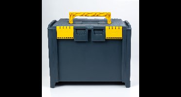 Sorteerbare Stapelbare Gereedschapskoffer “L” – Koppelbare Kunststof Toolbox Met Hoge Inhoud – Met Vergrendelbaar Deksel – Geschikt Voor Stapelsysteem En Rolplateau – 468 × 338 × 375 mm [10982C]