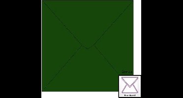 Benza Wenskaart Enveloppen - Vierkant 14 x 14 cm - Kerst Groen - 50 stuks