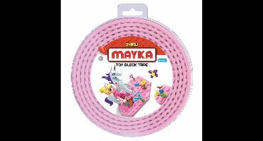 Mayka bouwblokjes tape roze - 2 meter / 2 studs