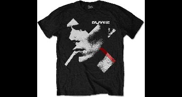 David Bowie - X Smoke Red Heren T-shirt - 2XL - Zwart