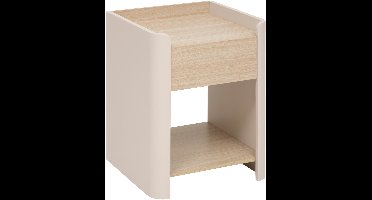 5Five Roundy Nachttafel - Bijzettafel - 40x40x50cm - Beige