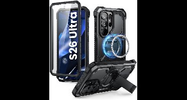 Armorbox geschikt voor Samsung Galaxy S26 Ultra hoesje met screen protector - Zwart