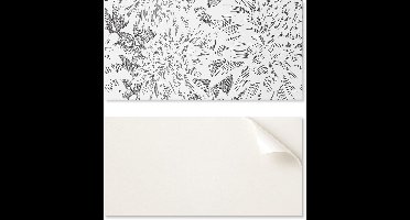 Zelfklevende vinyl wanddecoratie 100x50 cm met bloemenpatroon en bladeren