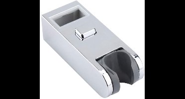 KARZO - Universele houder voor douchestang, verchroomd, gemaakt van ABS, hoogte verstelbaar 30 x 15 cm