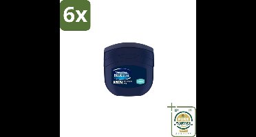 Vaseline Men – Petroleum Jelly – Cooling – 250 ml - Voordeelverpakking - 6 stuks - Huidverzorging - Mannelijke huid