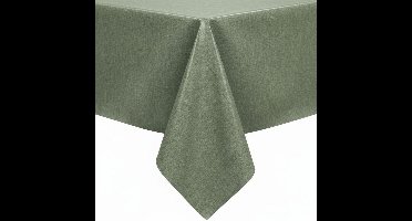 Protecttable - Tafelzeil Linnenlook Olijfgroen 140x220cm - Tafelkleed Afwasbaar - Kunststof