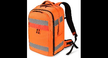 Dicota HI-VIS 32–38 L Rugzak Oranje – Reflecterende Rugzak met Regenhoes