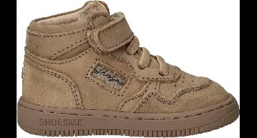 Shoesme Taupe Basket Sneakertje - Sneakers Kinderen - Unisex - Taupe - Nubuck - Maat 20