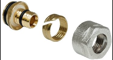 Eurokonus Koppeling m.Mutter 14mm x 3/4" - Klemming voor Verwarmingsbuizen