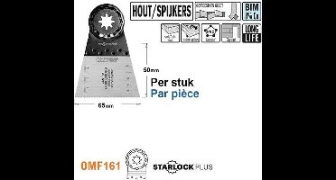 CMT - Multitoolzaagblad voor hout met spijkers, 65mm - Zaagblad - Zagen - Hout - 1 Stuk(s)