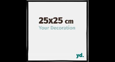 Your Decoration - Fotolijst 25x25 cm - Kunststof - Zwart Hoogglans - Annecy