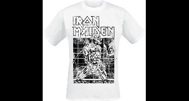 Iron Maiden Sit Tour 86/87 Heren T-shirt - wit - XL