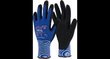 12x 12 paar - Werkhandschoenen PSP 10-470 Allround Top Nitrile Sandy, Blauw (per 12 paar), maat 8
