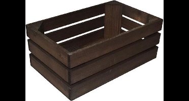 Hout Vintage bakje Bruin 26x15.7xh10.5cm Berk