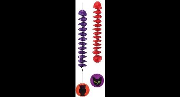 Witbaard Hangdecoratie Black Animals Paars/rood 2 Stuks
