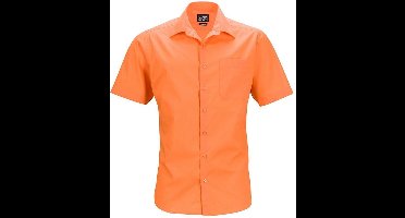 James and Nicholson Herenshort zakelijk overhemd (Oranje)