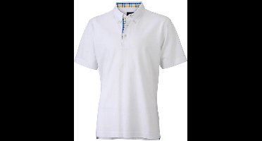 James and Nicholson Herenpolo (Wit/Blauw/Geel)