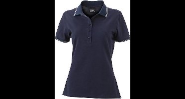 James and Nicholson Vrouwen/dames Polo (Marine / Wit)