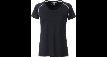 James and Nicholson Dames/Dames Sport T-Shirt (Zwart/Wit)