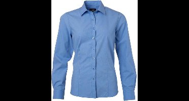James and Nicholson Dames/dames Poplin-shirt met lange mouwen (Aqua)