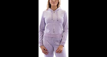Juicy Couture Robertson hoodie met ritssluiting PAARS - Maat XL