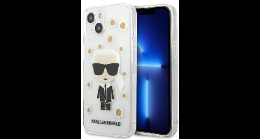 Karl Lagerfeld - iPhone 13 mini Hoesje - Flower Ikonik - Transparant