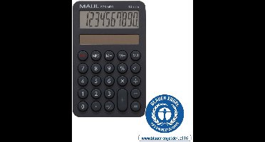 MAUL Zakrekenmachine ECO MD 1 LCD-scherm 1-regelig, 10 cijfers Solar 12 x 7.6 x 1.2 cm grijs
