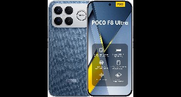 Xiaomi POCO F8 Ultra - 16 GB RAM - 512 GB - Blauw - 50 MP Light Fusion 950 met OIS - Snapdragon® 8 Elite Gen 5 Mobile Platform - Enorme 6500 mAh (typ) batterij