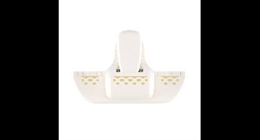 Vaessen Creative Pons - Randpons Stippen - 1,1 x 4,5 cm - Ivoor/Roze