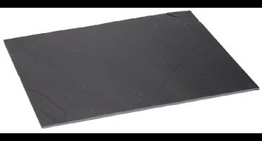 Cosy & Trendy Leisteen serveerplank - 3x stuks - antraciet - voedsel serveren - 30x20 cm