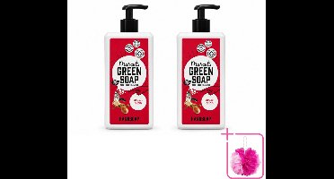 2 x Marcel's Green Soap - Handzeep Argan & Oudh - Plantaardig & duurzaam - 500 ml - Bulkverpakking - Handzeep - Douchemop - Natuurlijke handzeep