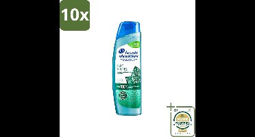 10 x Head & Shoulders – Shampoo – Pure Intense Kalmeert Jeuk – 250 ml - Wasstrips - Anti-roos Shampoo - Shampoo Bij Jeukende Hoofdhuid - Pepermunt Shampoo - Jeuk Kalmeren - Roosvrij Haar