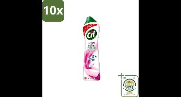 10 x Cif - Badkamer & Keuken - Schuurmiddel - Cream Pink Flower - 500 ml - Wasstrips - Schuurmiddel - Schuren - Reinigen - Vuil Verwijderen - Vet Verwijderen