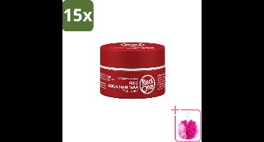 15 x Red One - Haarwax - Red - Aqua Hair Wax - Voor Stevige Styling & Glanzend Resultaat - 150 ml - Bulkverpakking - Haarwax - Douchemop - Strak haar