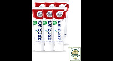 6 x Zendium – Tandpasta – Tandvlees Protect – 75 ml - Wasstrips - Gevoelig Tandvlees - Natuurlijke Tandpasta - Tandvlees Bescherming - Milde Tandpasta - Fluoride
