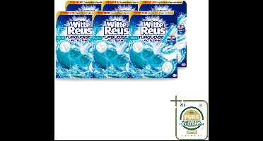 6 x Witte Reus - Turquoise Actief Toiletblok - 1 Toiletblok - Wasstrips - Toiletblok - Reiniging - Frisheid - Schone Toilet - Turquoise Water