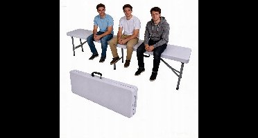 Opvouwbare Catering Bank 180cm Wit - Tuin, Camping, Feesten