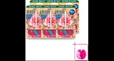 6 x Ambi Pur – Toiletblok – Roos & Lelie – 45 g - Bulkverpakking - Toiletblok roos en lelie - Douchemop - Frisse geur toilet