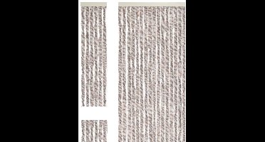 DailySupplies® Vliegengordijn Kattenstaart - Hordeur - Vliegengordijn - Grijs en wit