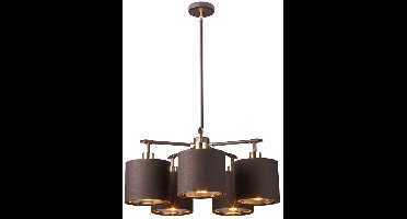 Bohemian Kroonluchter - Steady Lighting - Metaal - Bohemian - E27 - L: 55.2cm - Voor Binnen - Woonkamer - Eetkamer - Bruin