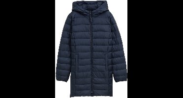 Tom Tailor Denim - Lichtgewicht gewatteerde jas met capuchon - Maat XS - sky captain blue
