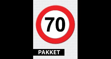 Shoppartners Verkeersbord 70 jaar - Feestartikelen pakket voor verjaardag