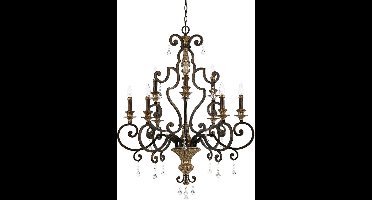 Moderne Kroonluchter - Steady Lighting - Metaal - Modern - E14 - L: 81.3cm - Voor Binnen - Woonkamer - Eetkamer - Blauw