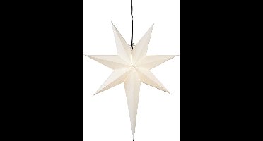 Star Trading Grote papieren ster 'Frozen', asymmetrisch, wit, netvoeding, E14-fitting, 55x65cm