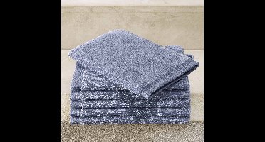 De Witte Lietaer Washandjes Contessa, Stone Blue - 16 x 21 cm - 6 stuks - Katoen