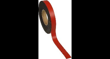 Inwell Magneetband kleur Rood 25mm op rol 5 meter