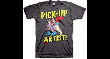 DC Comics Superman Heren Tshirt -M- Pick-Up Artist Grijs